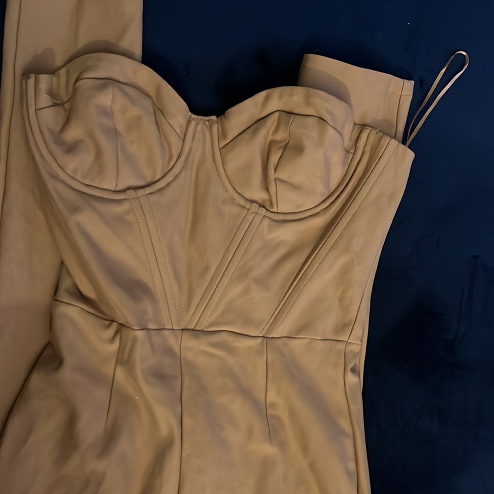 fashion nova Nude jumpsuit